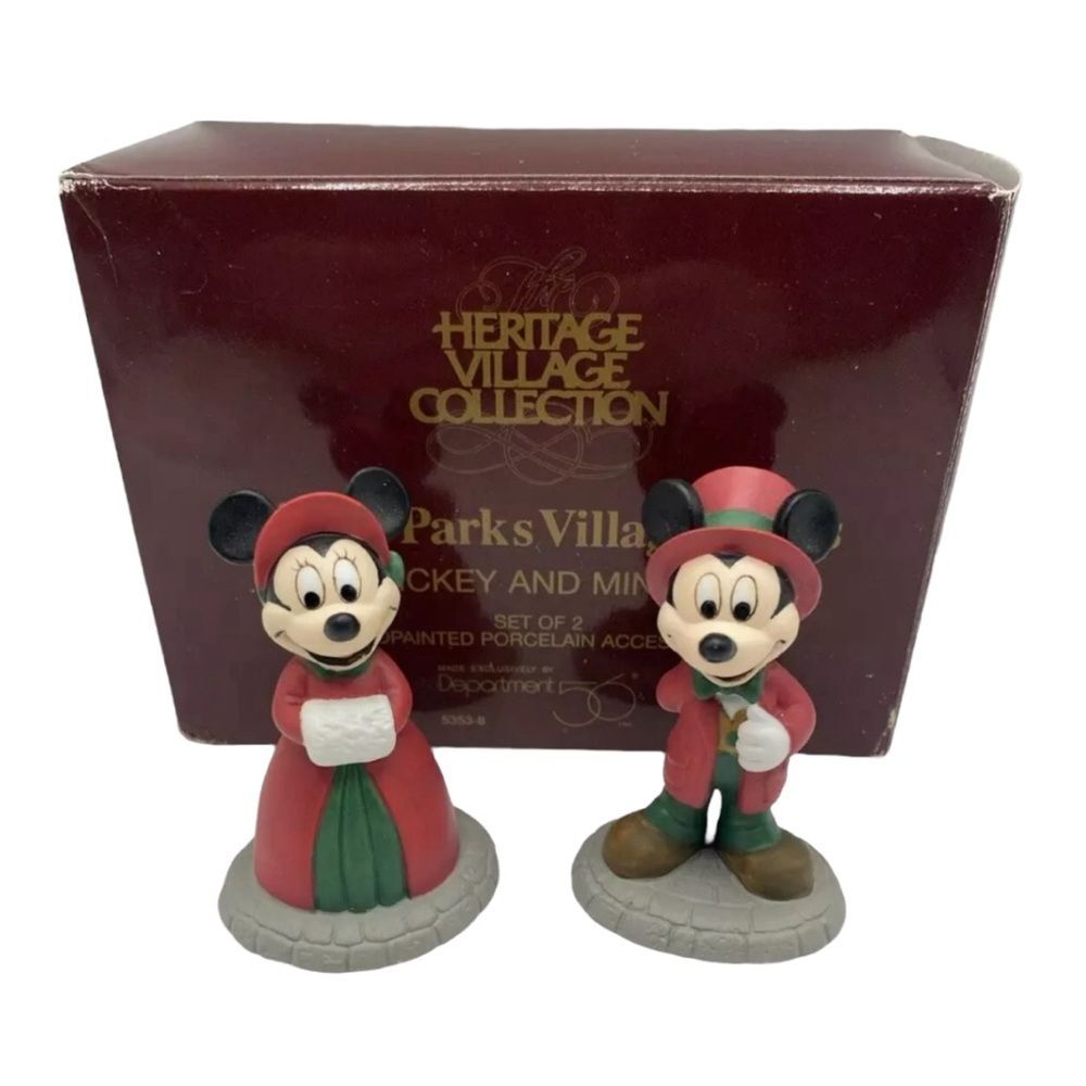 Dept 56 Disney Parks Village Series “Mickey and Minnie” Heritage Village Co
